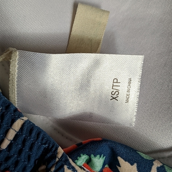 Tori Praver Bikini Swim strapless Top Only Floral XS Hawaii halter seafoam - Picture 7 of 8